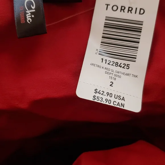 Torrid Retro Red Sweetheart Tank - Picture 5 of 5